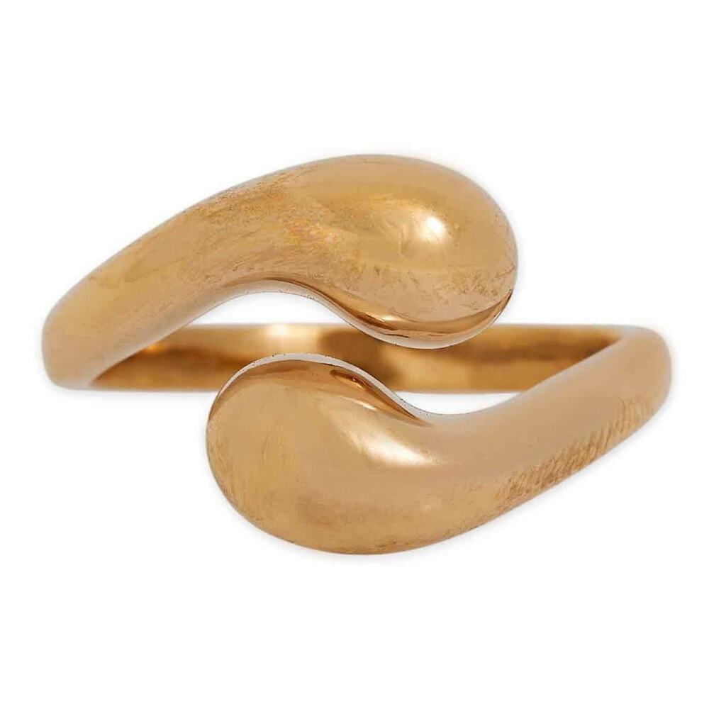 Bronze Teardrop Swirl Ring | Adjustable | Sculptural Wraparound | Artisan